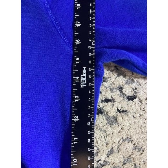 Tommy Hilfiger Hoodie Mens Medium Blue Script Logo Pullover Sweatshirt - Picture 5 of 5